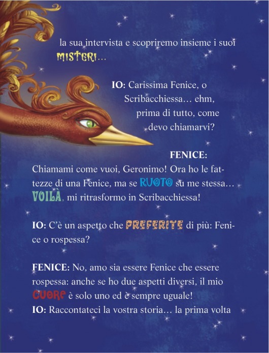 Intervista esclusiva alla Fenice dalle Piume di Fuoco!. Leggi le anticipazioni  dei libri di Geronimo Stilton e Tea Stilton